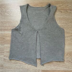 Gray Knit Vest